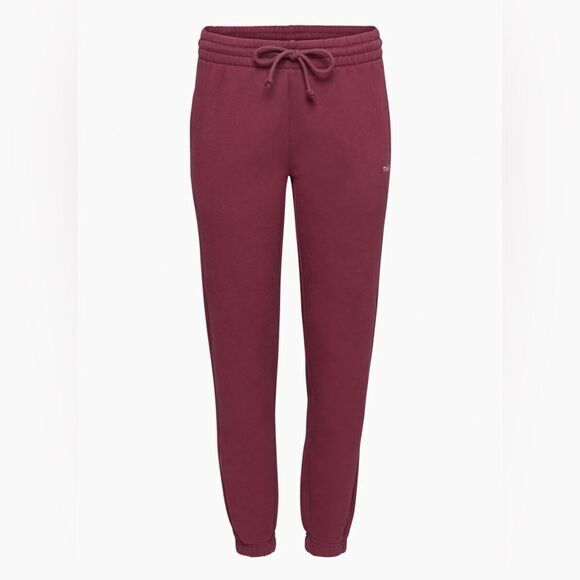 Tna NEW COZY FLEECE | PERFECT BOYFRIEND SWEATPANT | SPICED BURGUNDY - Picture 6 of 8